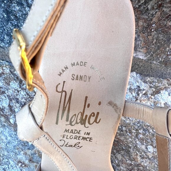60's NWT Medici Leather Heels - Sandals - Made in Italy - Size 9 - Picture 7 of 10